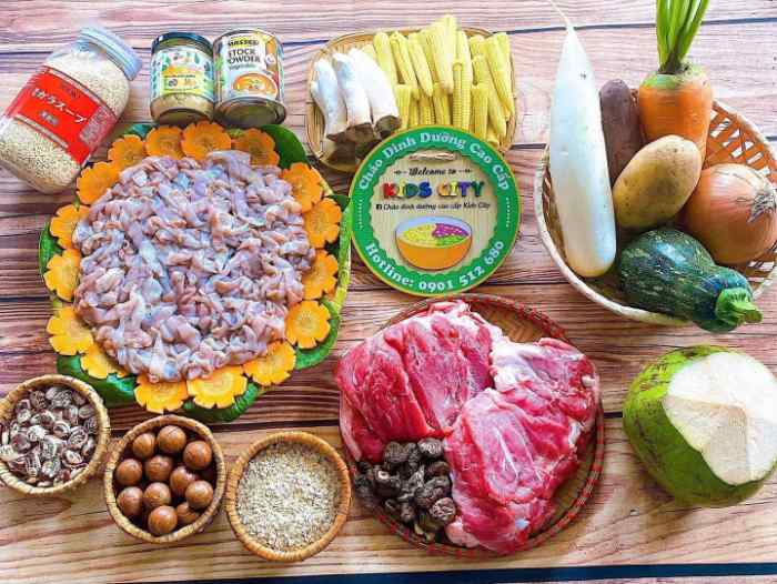 5 quán cháo dinh dưỡng Quảng Ninh đảm bảo nhất 4 Kids City - cháo dinh dưỡng Quảng Ninh