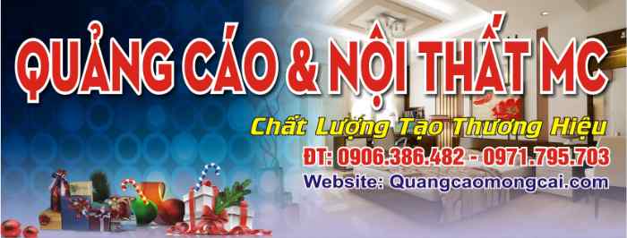 Quảng Cáo Móng Cái - Chuyên làm bảng hiệu ở Móng Cái 