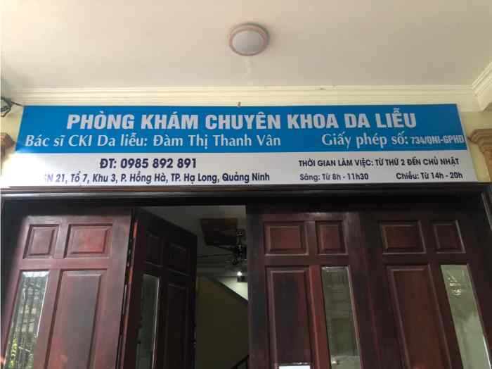 Bác sĩ Vân Đàm - phòng khám da liễu ở Hạ Long