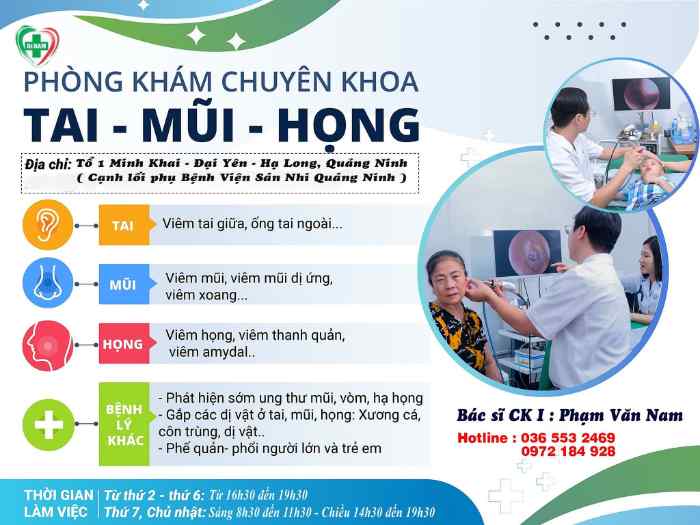 Top 3 phòng khám tai mũi họng ở Hạ Long hiệu quả 2 Phòng khám Chuyên khoa Tai Mũi Họng Bác sĩ Nam