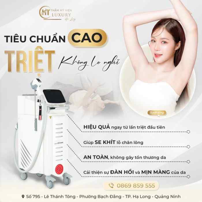5 Spa triệt lông ở Hạ Long trọn đời, giá tốt 1 Thẩm mỹ viện Luxury - triệt lông ở Hạ Long
